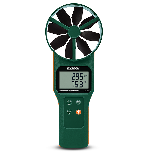 Large Vane CFM/CMM Anemometer/Psychrometer