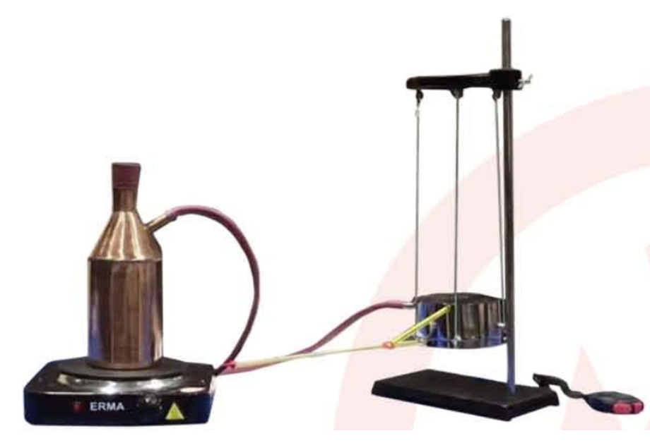 Determine the thermal conductivity of a nonmetallic solid (bad conductor) by Lee's disc method
